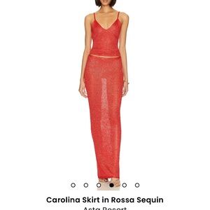 Asta Resort Carolina Set - Red Sequin Rosa